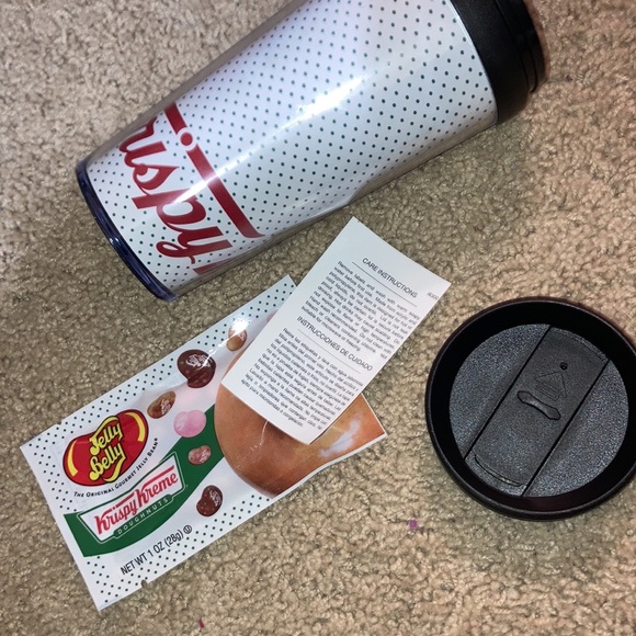 FINAL DROP 🚨 NWOT Famous Krispy Kreme Donut Coffee Travel Mug Jelly Beans Gift - Picture 2 of 4